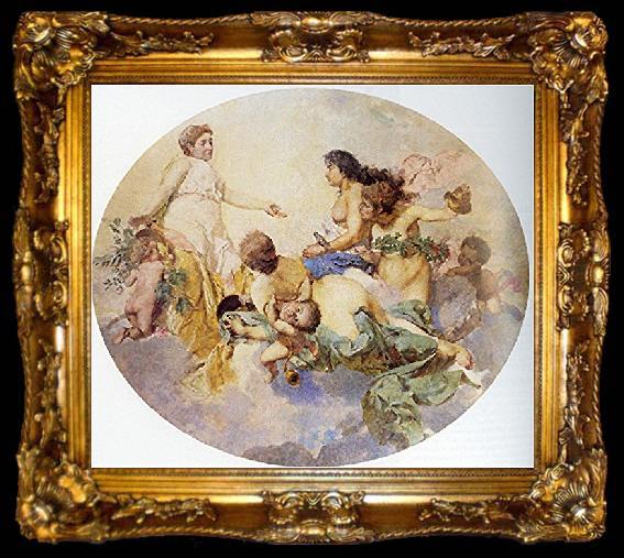 framed  Antonio Cortina Farinos Alegoria de la Prosperidad, ta009-2